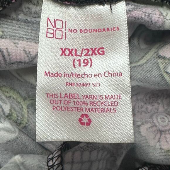 NoBo Womens Sugar Skull High Rise Halloween Sueded Leggings Soft 2XL XXL/19 - Picture 5 of 9